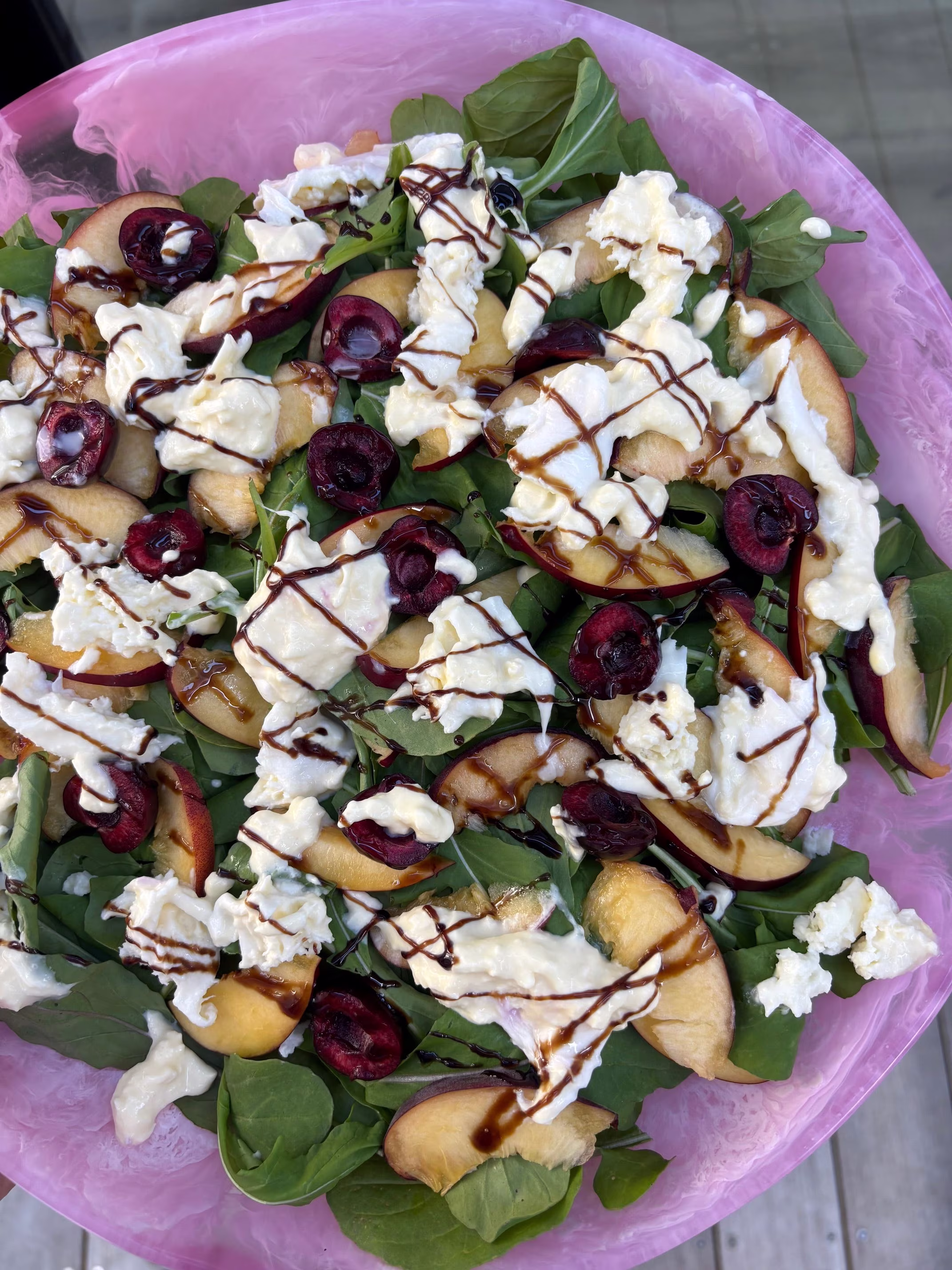 Stone Fruit Salad with Burrata 