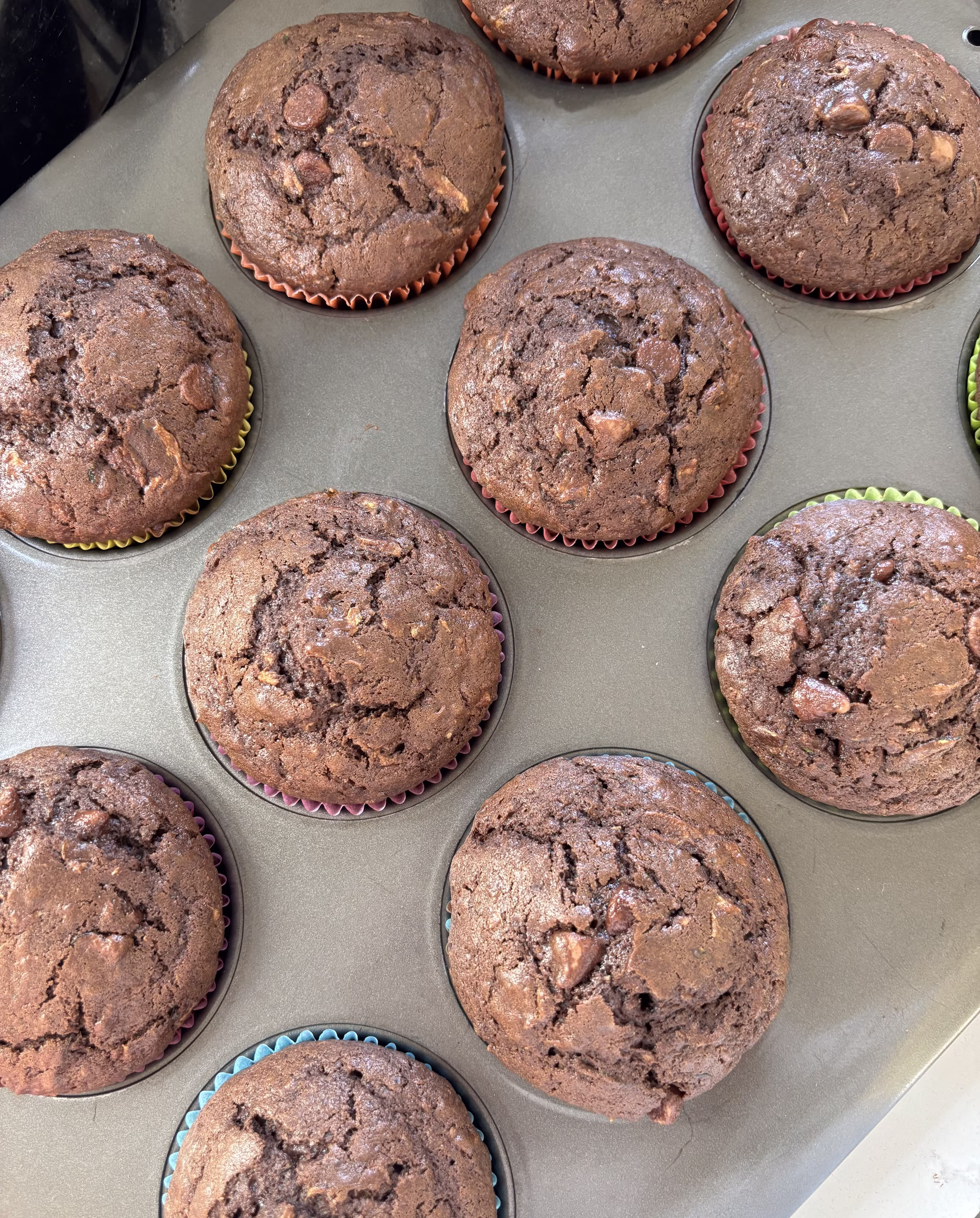 choc courgette muffins