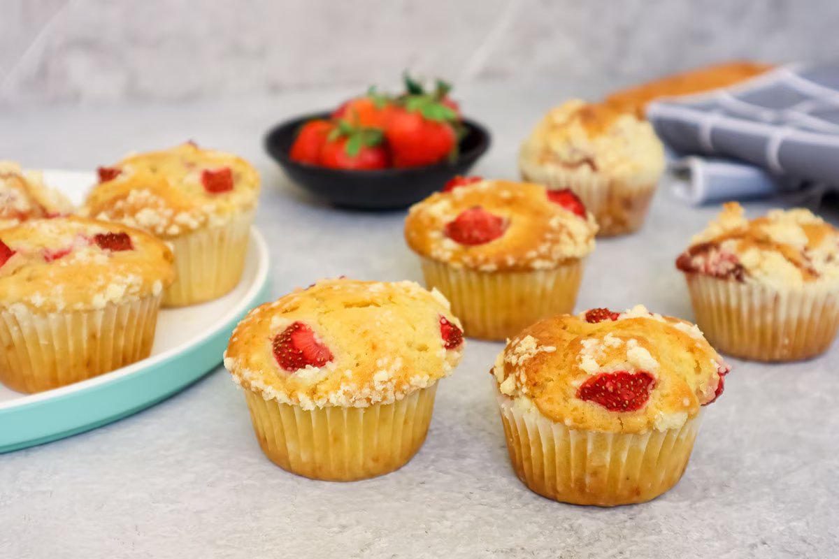 Strawberry & White Chocolate Muffins