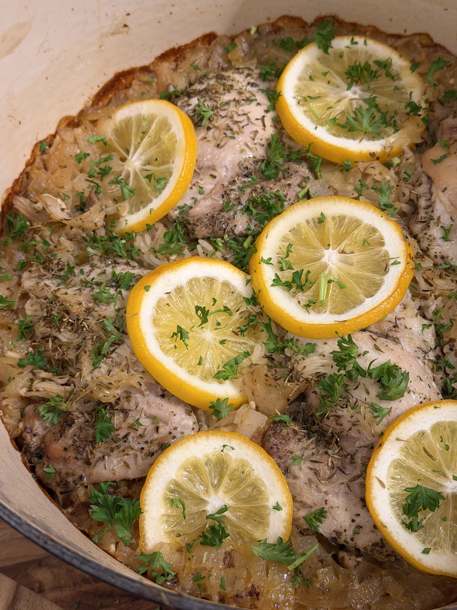 One-pot lemon chicken and rice