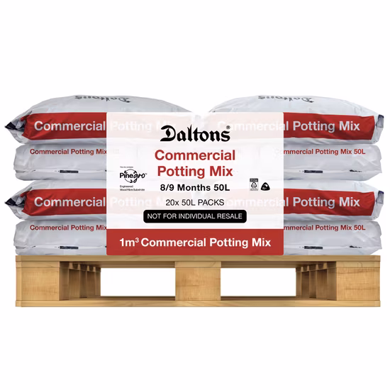 Commercial Potting Mix 50L Packs Pallet Vis FLAT sm 1m3