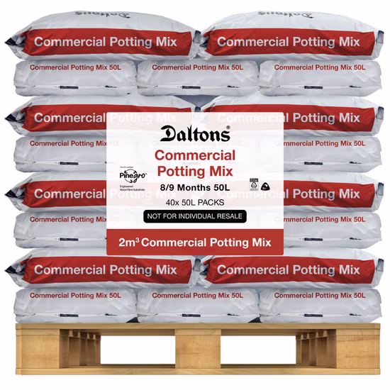 Commercial Potting Mix 50L Packs Pallet Vis FLAT sm 2m3