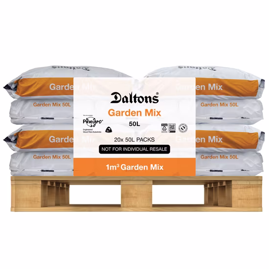 Garden Mix 50L Packs Pallet Vis FLAT sm 1m3