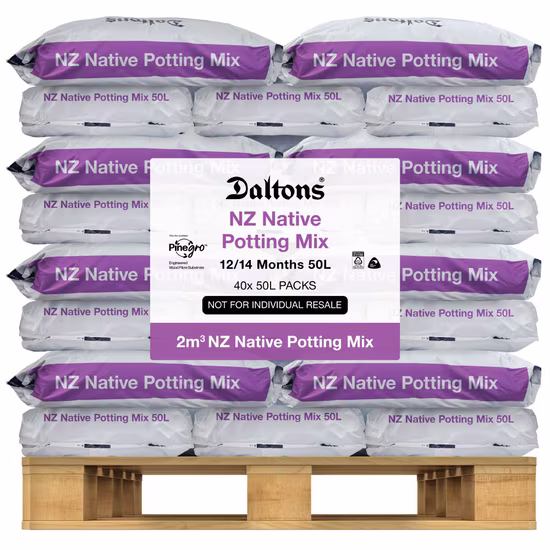 NZ Native Potting Mix 50L Packs Pallet Vis FLAT sm 2m3